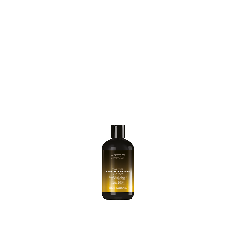 6.Zero Take Over Absolute Rich & Shine shampoo per capelli secchi ed opachi - 300 ml