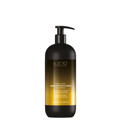 6.Zero Take Over Absolute Rich&Shine shampoo per capelli opachi ed opachi - 1000 Ml