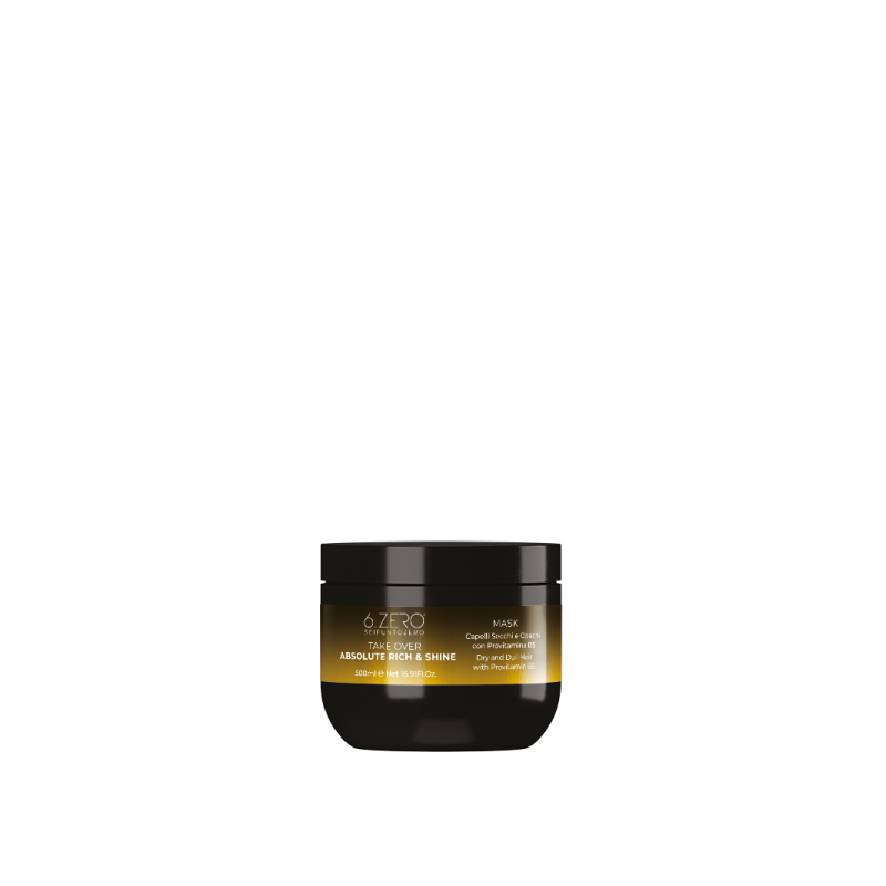 6.Zero Take Over Absolute Rich&Shine maschera per capelli secchi ed opachi - 500 ml