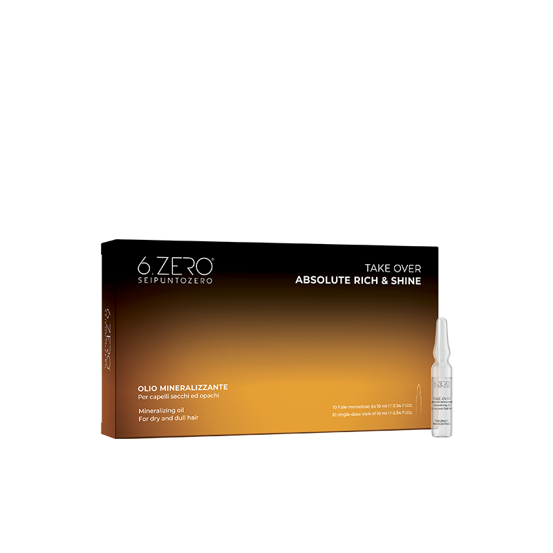 6.Zero Take Over Absolute Rich&Shine Olio Mineralizzante per capelli secchi ed opachi - Fiale 10x10 Ml