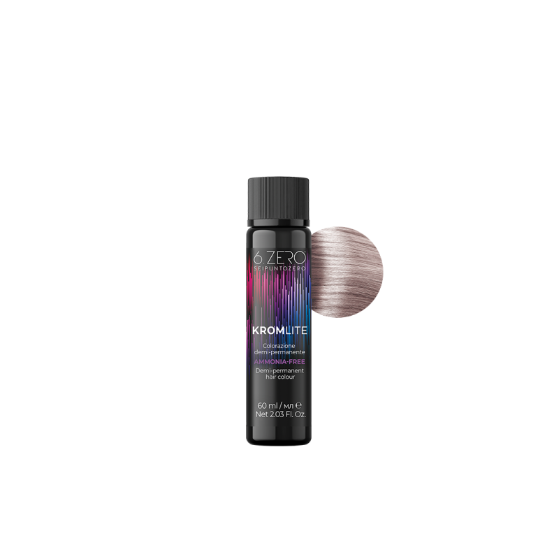 6.Zero Kromlite Colorazione Demipermanente In Olio - 10.21 Biondo Platino Irisè Cenere 60 ml