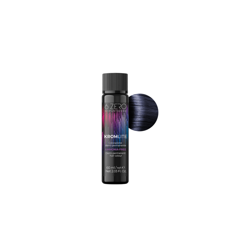 6.Zero Kromlite Colorazione Demipermanente In Olio - 1.1 Nero Blu 60 ml