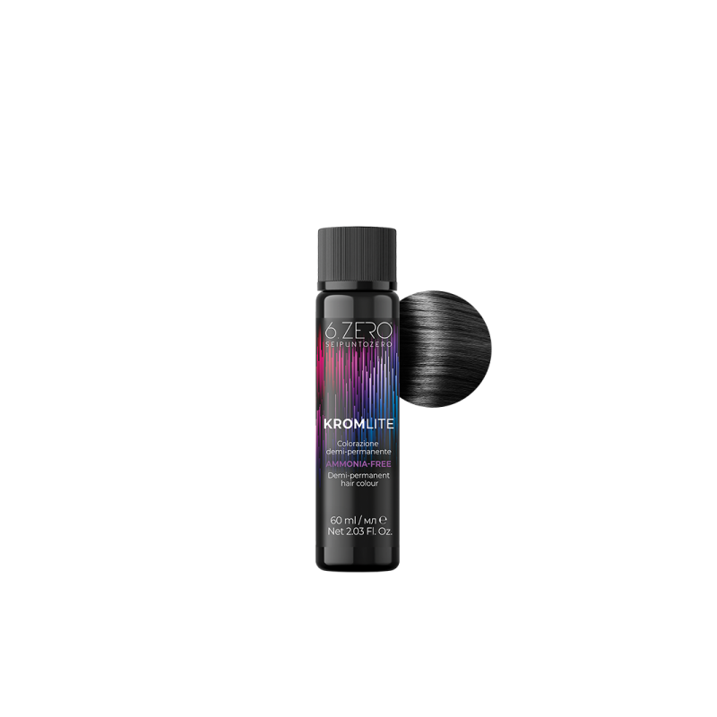 6.Zero Kromlite Colorazione Demipermanente In Olio - 1 Nero 60 ml