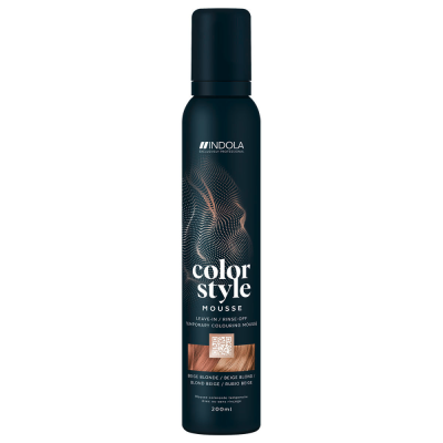 Indola mousse Biondo Beige colorazione temporanea, ravviva il colore dei capelli naturali o colorati - 200 ml