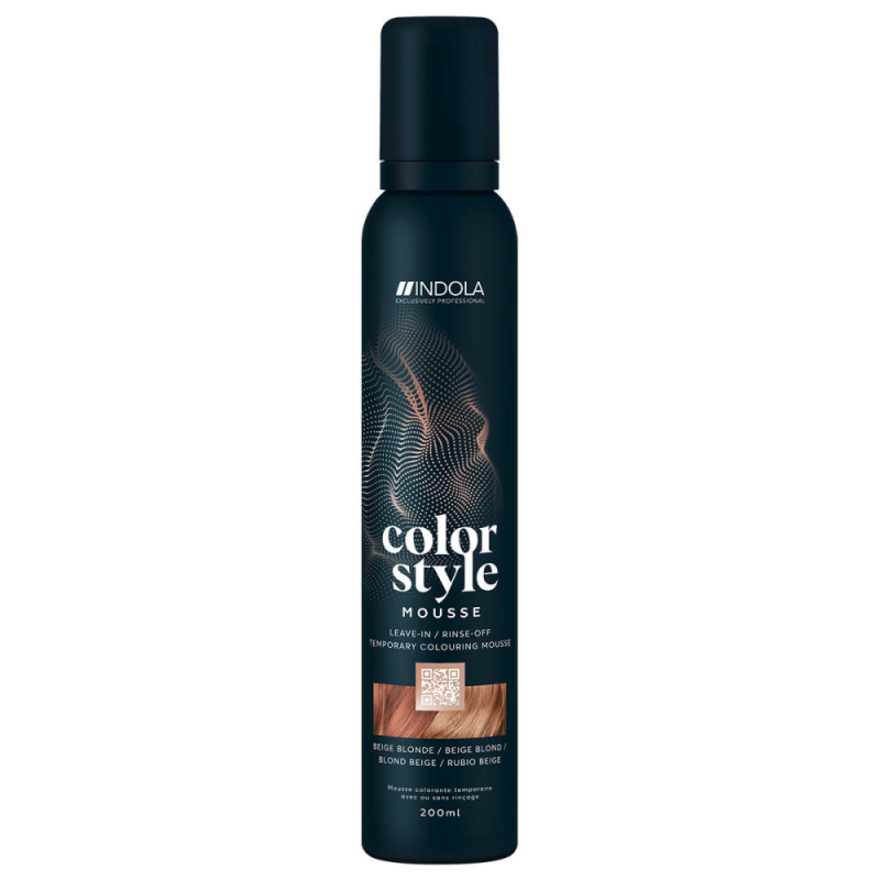 Indola mousse Biondo Beige colorazione temporanea, ravviva il colore dei capelli naturali o colorati - 200 ml