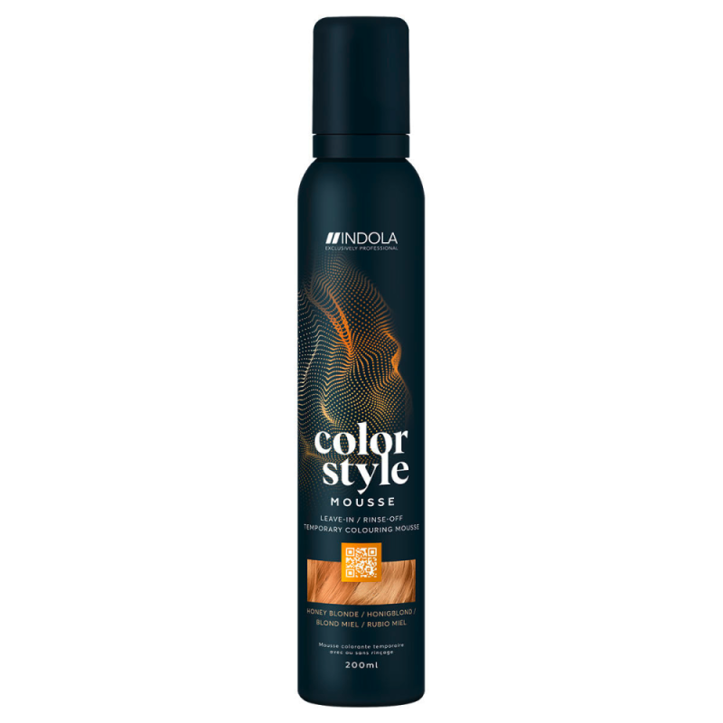 Indola mousse Biondo Miele colorazione temporanea, ravviva il colore dei capelli naturali o colorati - 200 ml