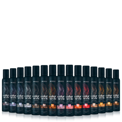 Indola Mousse Cenere Scuro colorazione temporanea, ravviva il colore dei capelli naturali o colorati - 200 ml