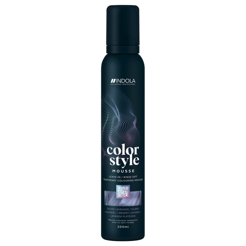 Indola Mousse Grigio Lavanda colorazione temporanea, ravviva il colore dei capelli naturali o colorati - 200 ml