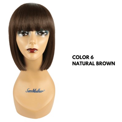 Ser Mulher Claudia Wig Colore 6 Natural Brown - 113 Gr