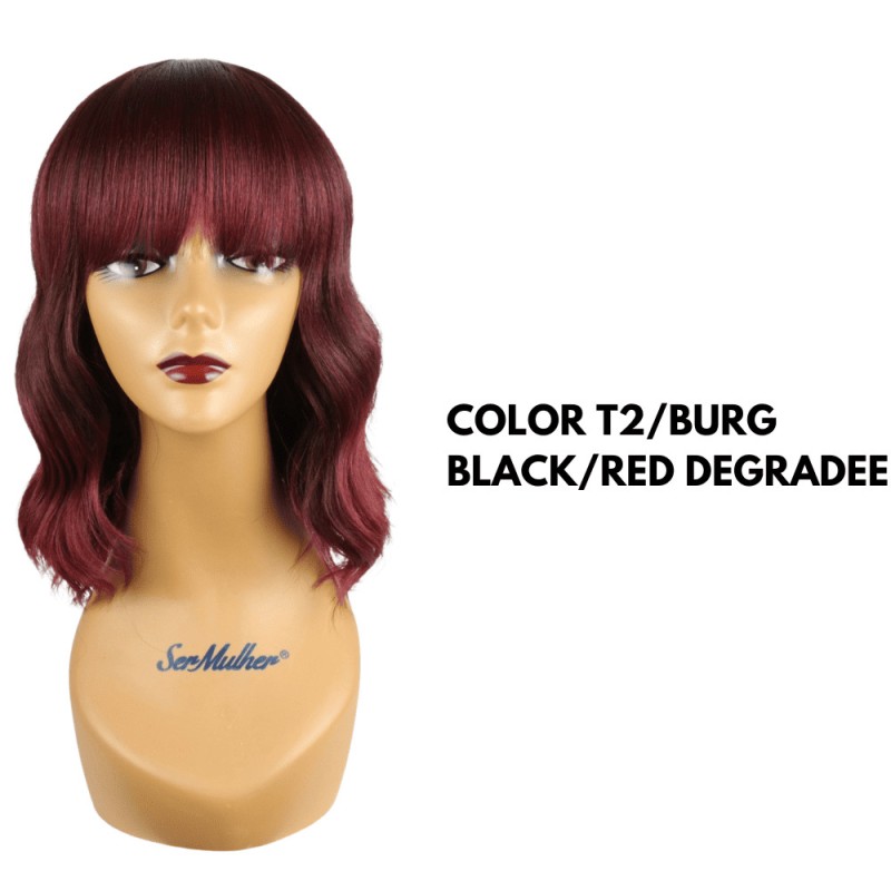 Ser Mulher Fabiana Wig Colore T2/Burg Black Red Degradee - 170 Gr
