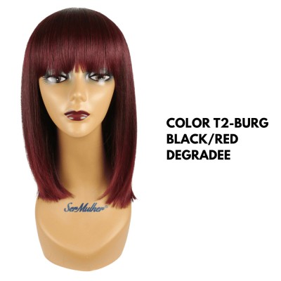 Ser Mulher Mila Wig Colore T2/Burg Black Red Degradee - 150 Gr