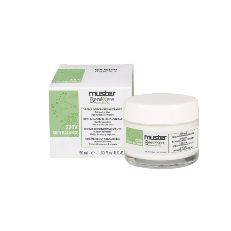 Benexere 220V crema sebonormalizzante azione lenitiva pelli grasse e impure - 50 ml