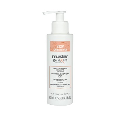 Benexere 222V latte detergente idratante pelli secche con Olio di Mandorle Dolci, Estratti di Ananas ed Equiseto - 200 ml
