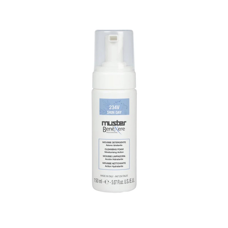 Benexere 234V mousse detergente Azione Idratante con Estratto di Aloe Vera e Vitamina E - 150 ml