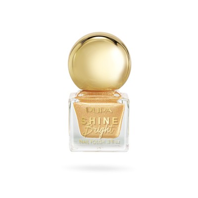 Pupa Shine Bright - Nail Polish Smalto Scintillante Effetto 3D Golden Sand