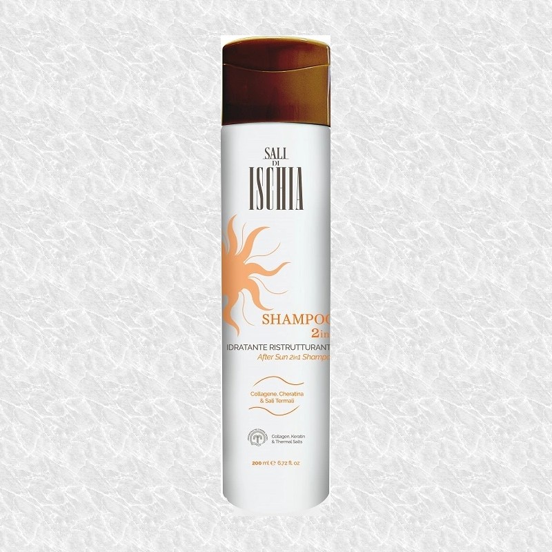 Sali Di Ischia shampoo 2 in 1 doposole con collagene, cheratina e sali termali idratante ristrutturante - 200 ml