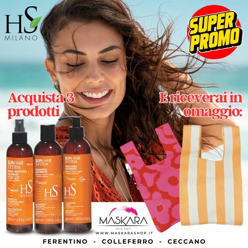 HS Milano - Kit 3 pezzi solari per capelli + Hand Bag omaggio