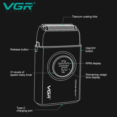 Vgr Shaver a Batteria Red V-378R