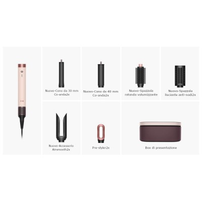Dyson Airwrap Co-anda 2x - Rosa Cipria e Oro Rosa per capelli lisci e mossi  cod.598757-01