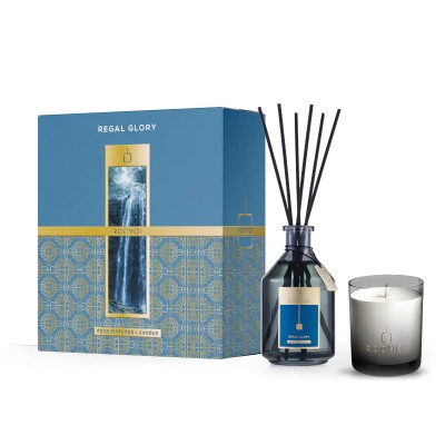 ROOMOI - REGAL GLORY
Il kit contiene: Profumo ambiente 500 ml, stik e spray 200 ml