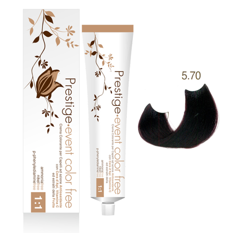 Prestige Botanicolor tinta colorante senza ammoniaca 5,70 castano rise rosso - 100 ml