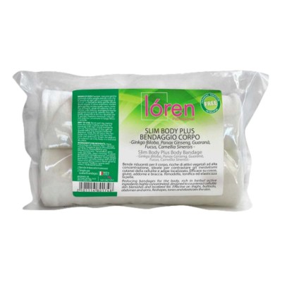 Loren slim body plus bendaggio corpo N. 2 bende imbibite monouso (per cellulite e adipe localizzata)