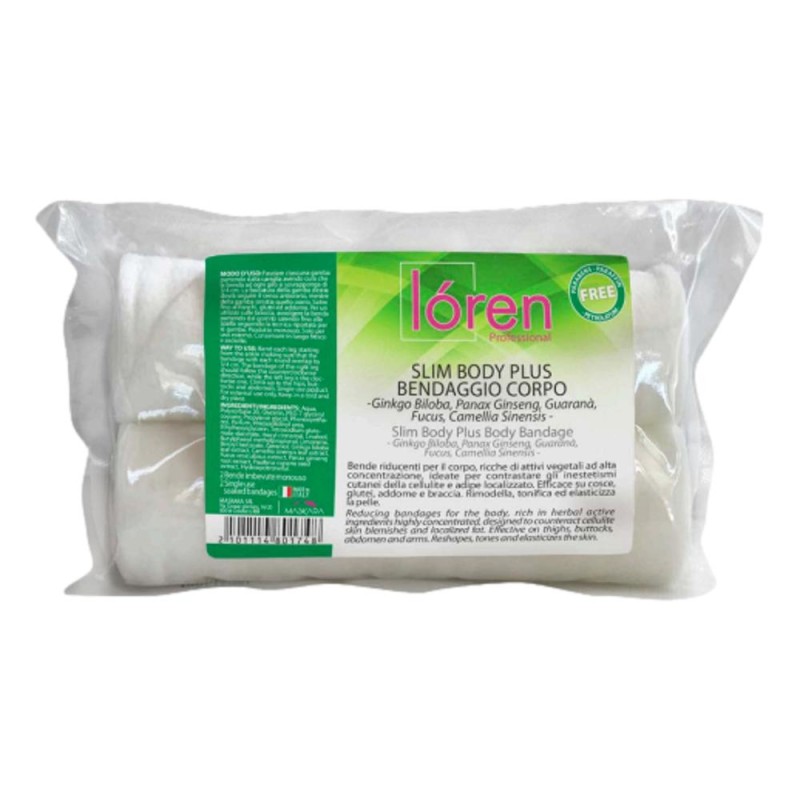 Loren slim body plus bendaggio corpo N. 2 bende imbibite monouso (per cellulite e adipe localizzata)