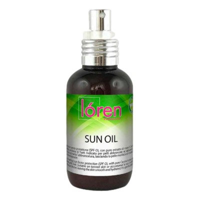 Loren olio solare sun oil con profumo flacone ambrato 100ml