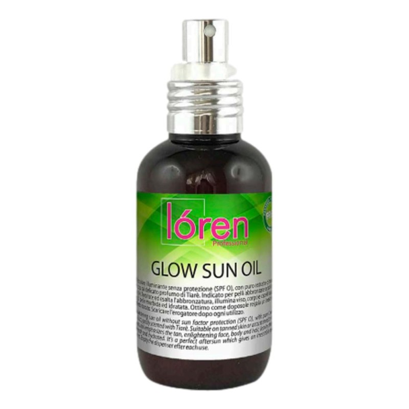 Loren olio solare sun oil glow flacone ambrato profumato 100ml