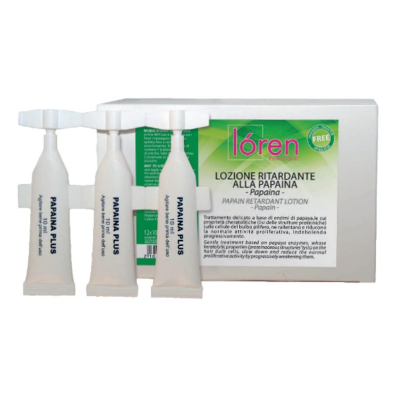 Loren lozione ritardante alla papaina scatola 12 fiale da 10ml