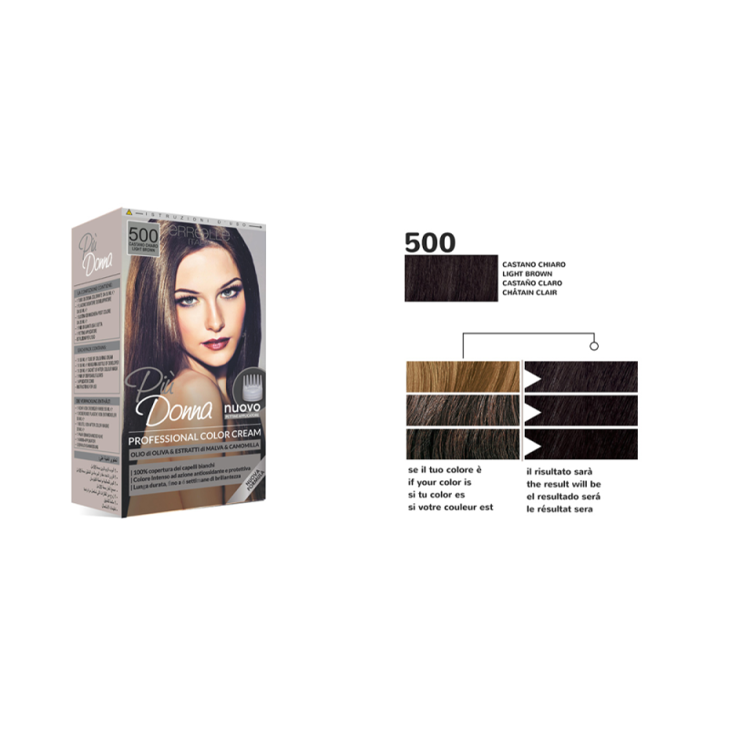 Più Donna Crema Colorante N.500 Castano chiaro