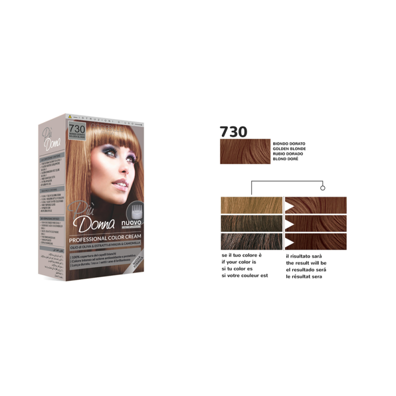 Più Donna Crema Colorante N.730 Biondo dorato