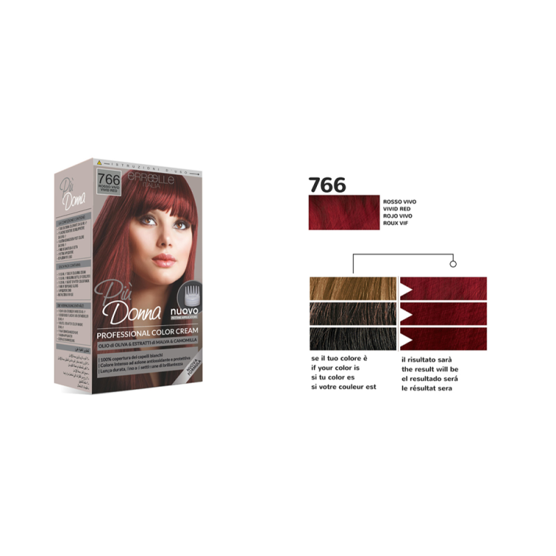 Più Donna Crema Colorante N.766 Rosso vivo