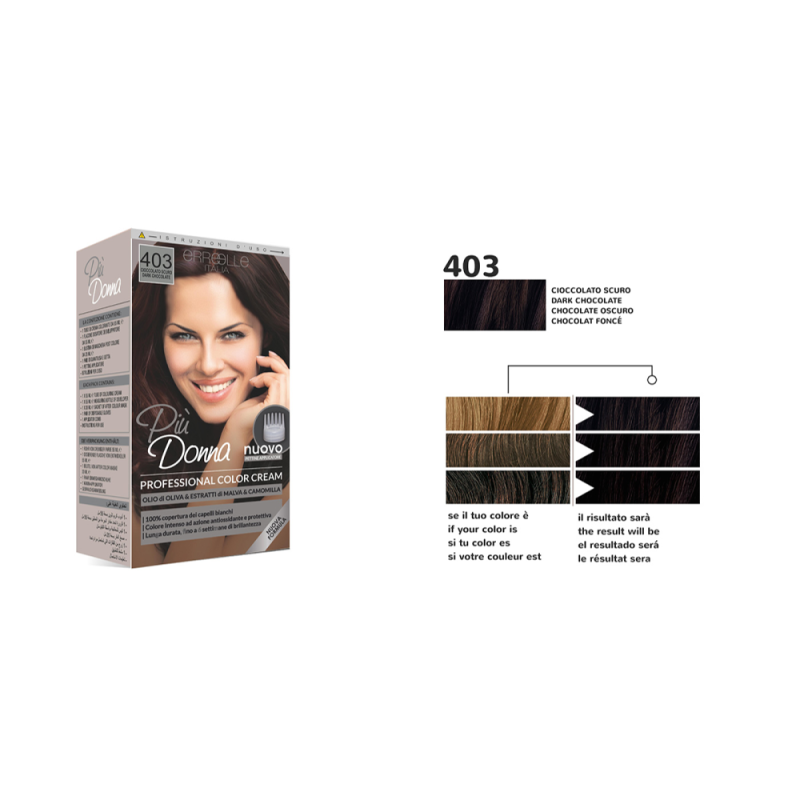 Più Donna Crema Colorante N.403 Cioccolato scuro
