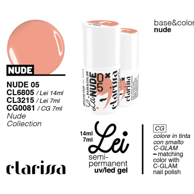 Clarissa Lei - Semipermanente  Color Nude 05 Base&Nude - 7 Ml