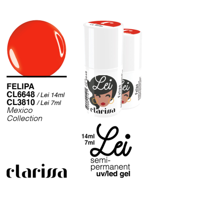 Clarissa Lei - Felipa Smalto Semipermanente 7ml

LEI 3810 Mexico Collection

TPO&HEMA FREE