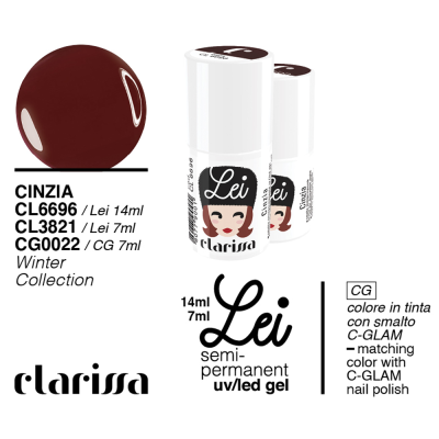 Clarissa Lei Cinzia Smalto Semipermanente 7ml cl 3821 Winter Collection