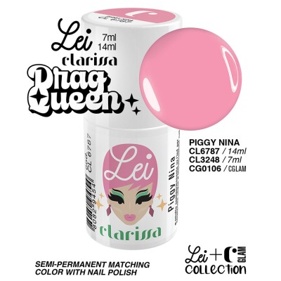 Clarissa Lei - Piggy Nina LEI 3248 Smalto Semipermanente Drag Queen Collection 7 Ml