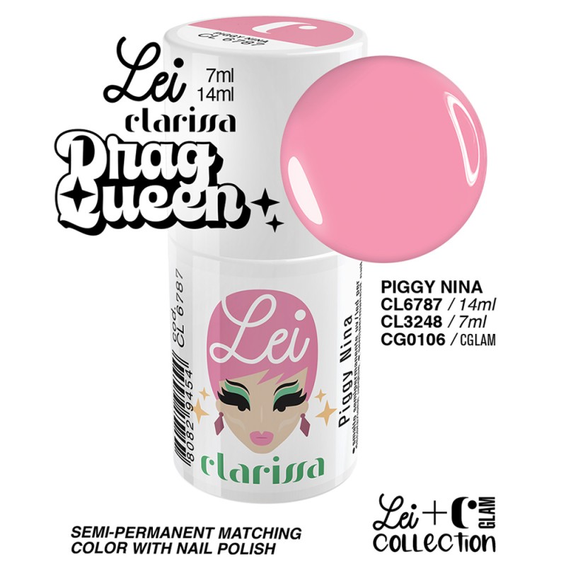 Clarissa Lei - Piggy Nina LEI 3248 Smalto Semipermanente Drag Queen Collection 7 Ml