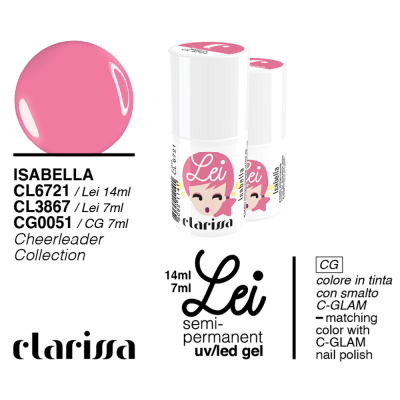 Clarissa Lei Isabella Smalto Semipermanente 7ml cl 3867 Cheerleader Collection