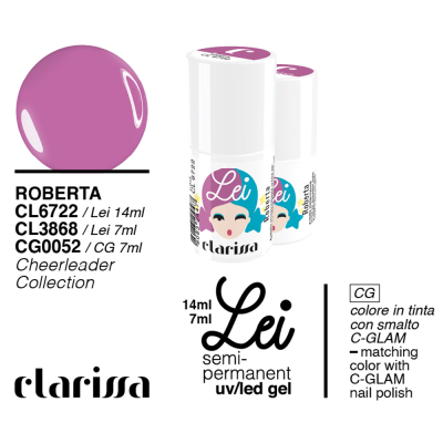 Clarissa Lei Roberta Smalto Semipermanente 7ml cl 3868 Cheerleader Collection