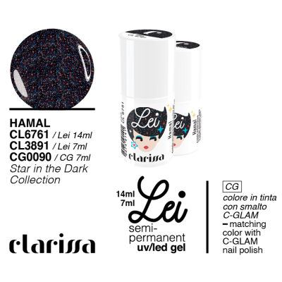 Clarissa Lei - Hamal Smalto Semipermanente CL 3891 Star In The Dark Collection 7 Ml