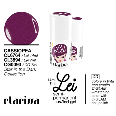Clarissa Lei Cassiopea Smalto Semipermanente 7ml cl 3894 Star in the Dark Collection