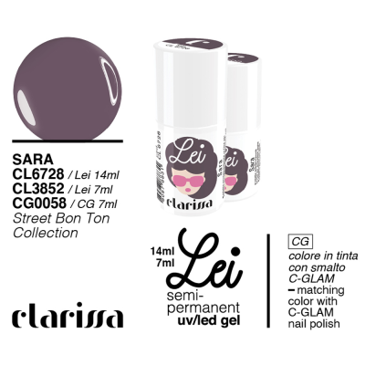 Clarissa Lei Sara Smalto Semipermanente CL 3852 Street Bon Ton Collection - 7 Ml