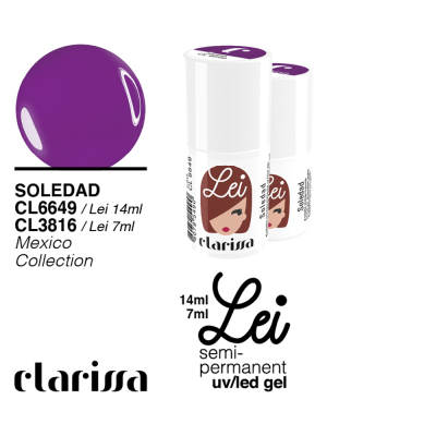 Clarissa Lei smalto semipermanente uv e led cl 3816 mexico collection Soledad - 7 ml