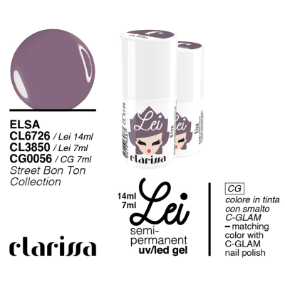 Clarissa Lei Elsa Smalto Semipermanente 7ml cl 3850 Street Bon Ton Collection