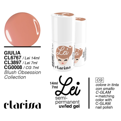 Clarissa Lei Giulia Smalto Semipermanente 7ml cl 3897 Blush Obsession Collection