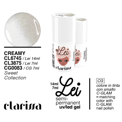 Clarissa Lei Creamy Smalto Semipermanente 7ml cl 3875 Sweet Collection