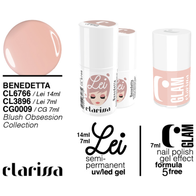 Clarissa C-GLAM 009 Smalto Benedetta Blush Obsession Collection