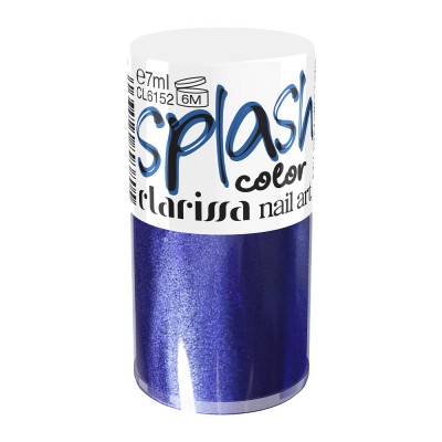 Clarissa Splash Color effetto acquarello - blu metallizzato